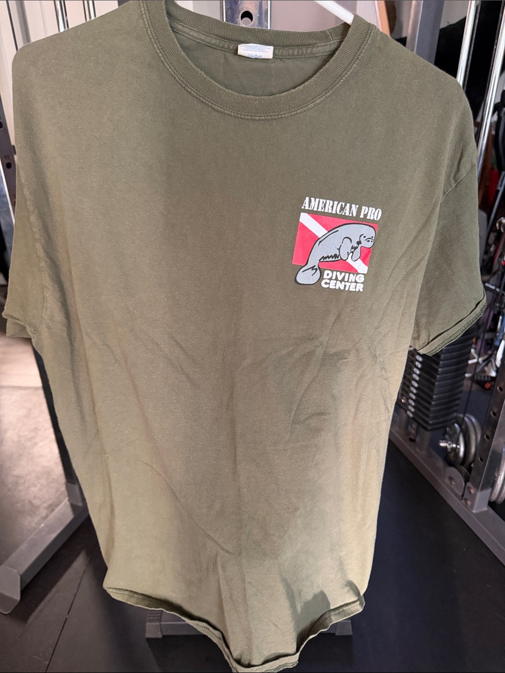 Port and Company Olive Green Diving Center Graphic Tee